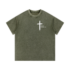 Grace Found Me Mineral Wash Waffle Knit T-Shirt