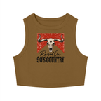 Raised on 90's Country Women's Tight Crewneck Crop Tank Top