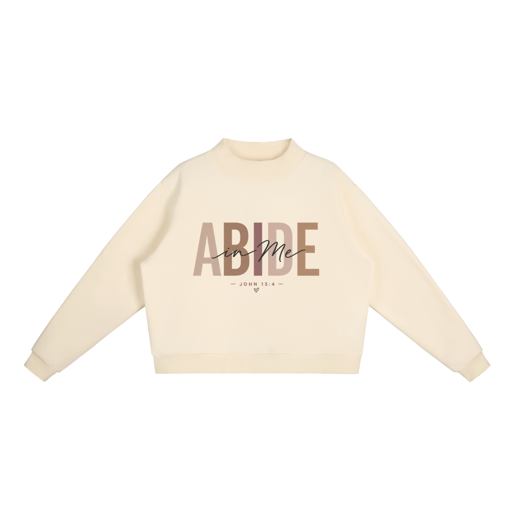 Abide Essential Fleece Mock-Neck Crew Sweatshirt