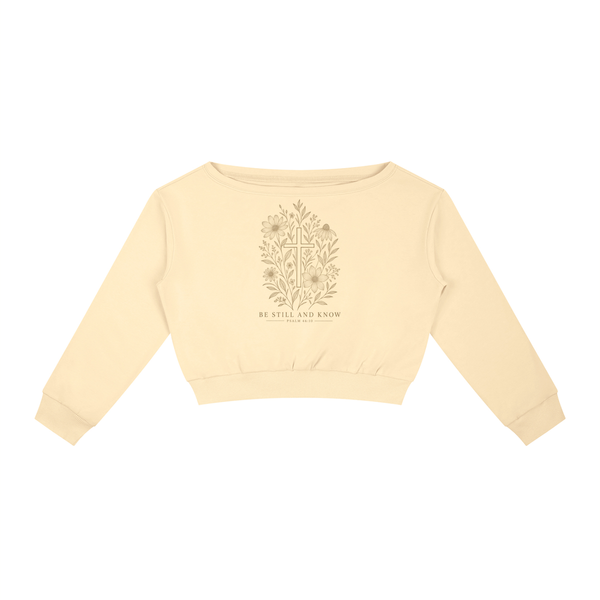 Be Still and Know Women's Off-Shoulder Sweatshirt
