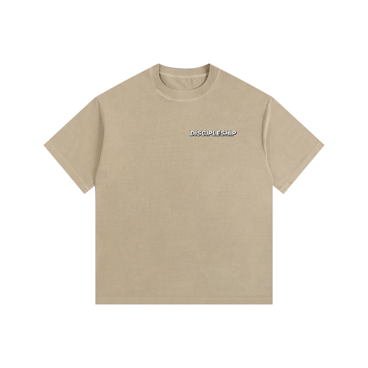 Discipleship Essential  Vintage Washed Oversized Cotton T-Shirt