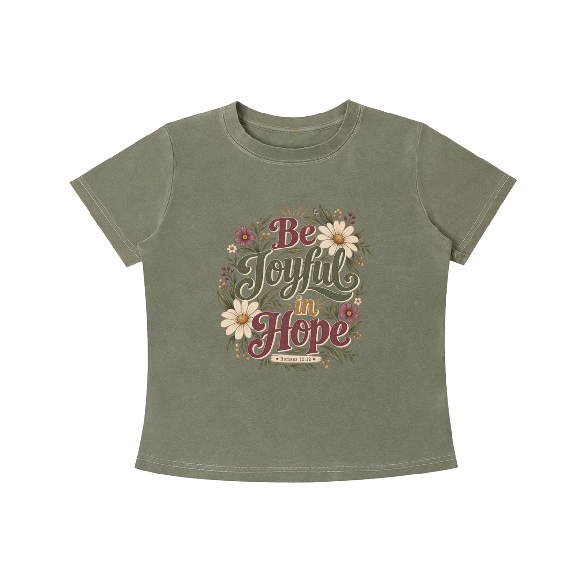 Be Joyful in Hope Vintage Wash Slim Fit T-shirt
