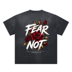 Fear Not Hand-Frayed Sunfade Paint Splatter T-Shirt