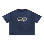 Discipleship Drip Mineral Wash Boxy Cotton T-Shirt
