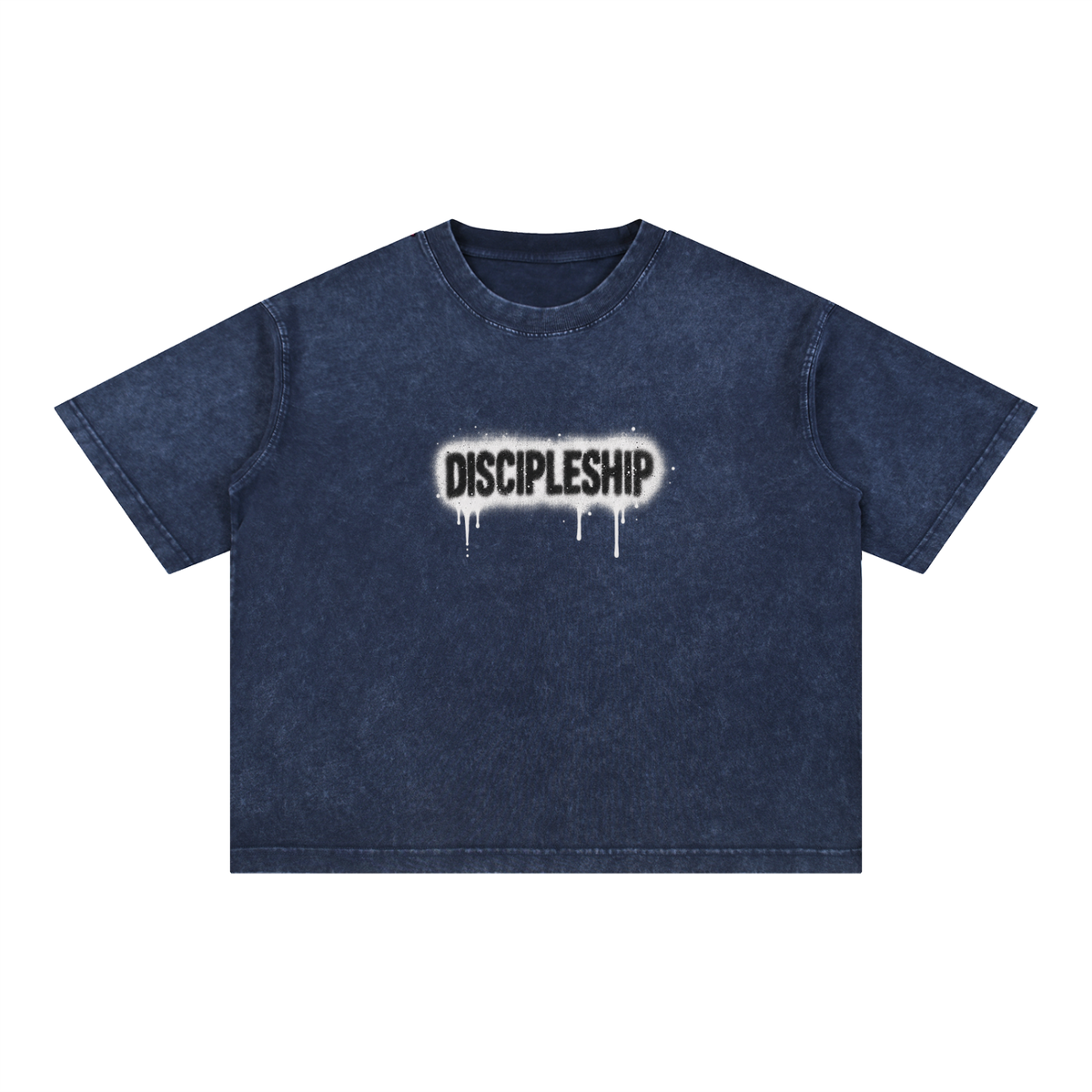 Discipleship Drip Mineral Wash Boxy Cotton T-Shirt