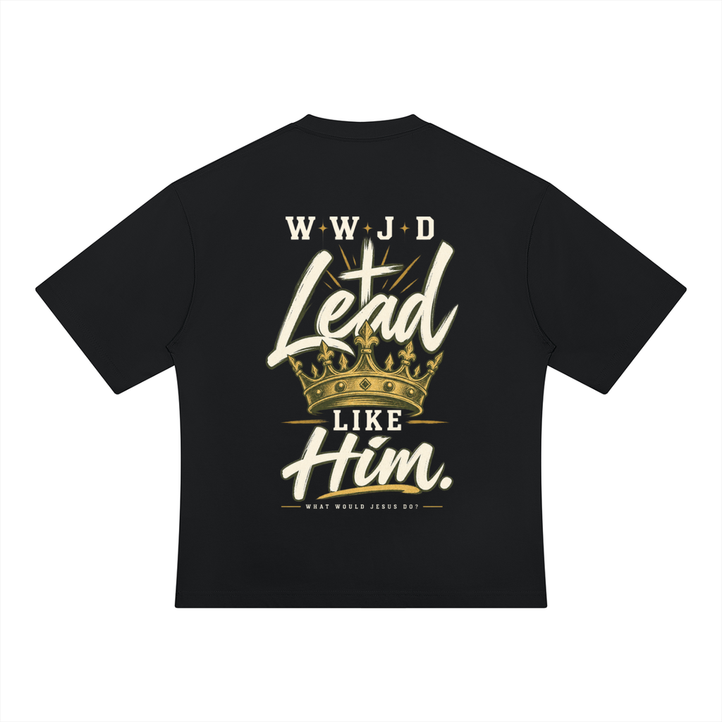 WWJD Green & Gold Mens Heavyweight Oversized T-Shirt