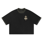 Christ Strengthens Me Camo Mineral Washed Boxy Panel T-Shirt