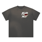 Fear Not Hand-Frayed Sunfade Paint Splatter T-Shirt