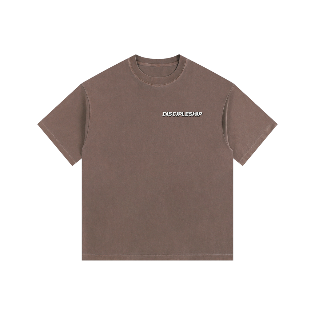 Discipleship Essential  Vintage Washed Oversized Cotton T-Shirt