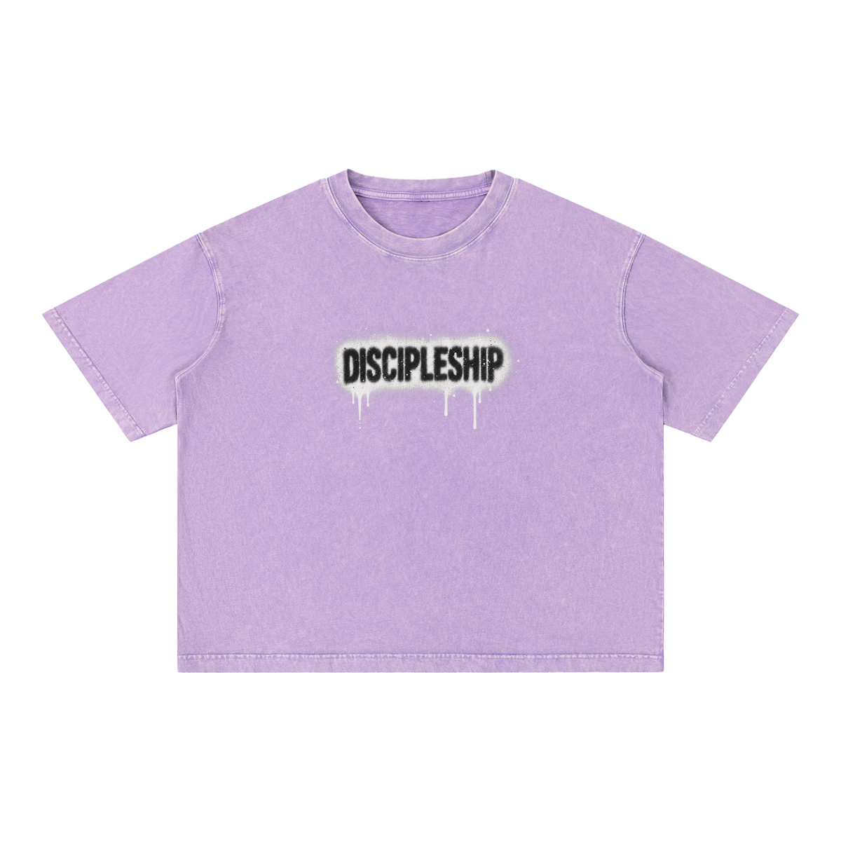 Discipleship Drip Mineral Wash Boxy Cotton T-Shirt