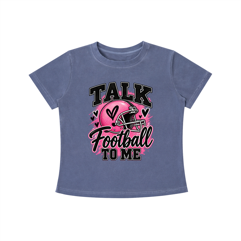 Talk Football to Me Vintage Wash Slim Fit T-shirt