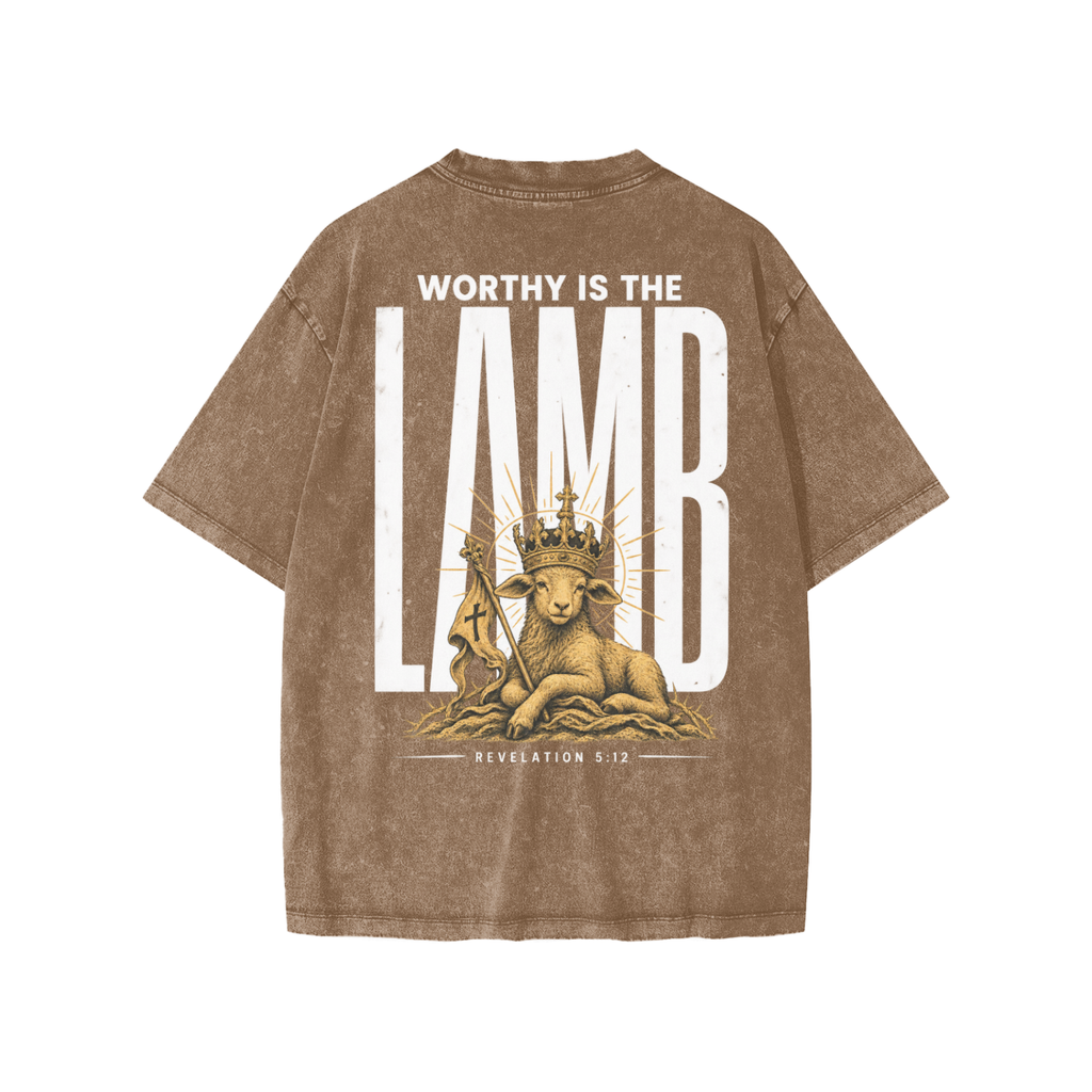 Worthy is the Lamb Snow Washed Kids' T-Shirt