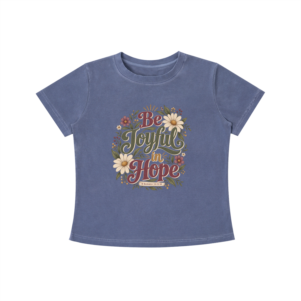 Be Joyful in Hope Vintage Wash Slim Fit T-shirt