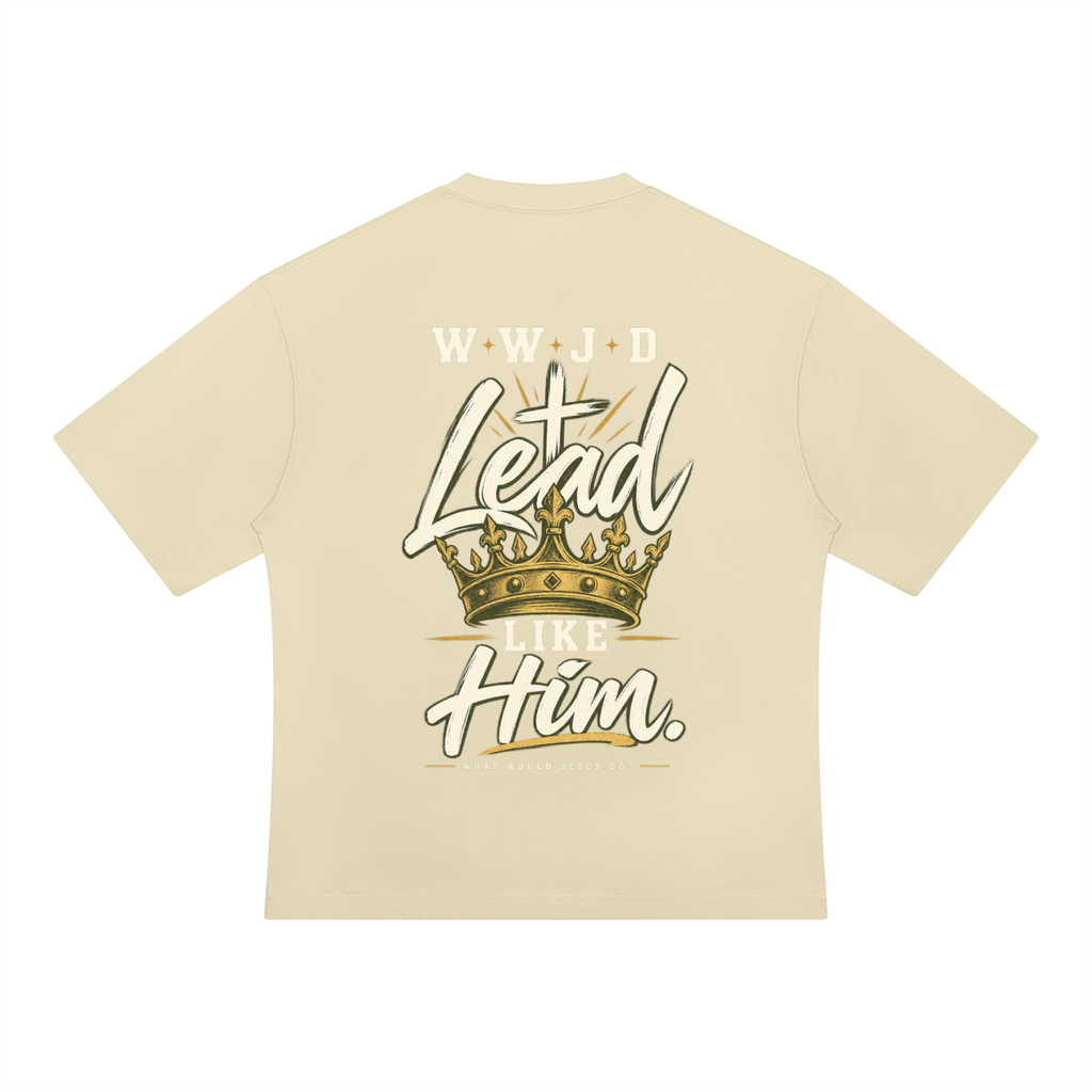 WWJD Green & Gold Mens Heavyweight Oversized T-Shirt