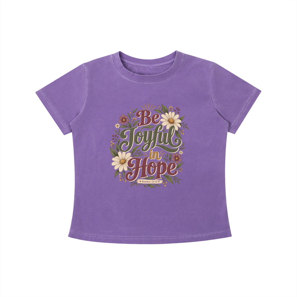 Be Joyful in Hope Vintage Wash Slim Fit T-shirt