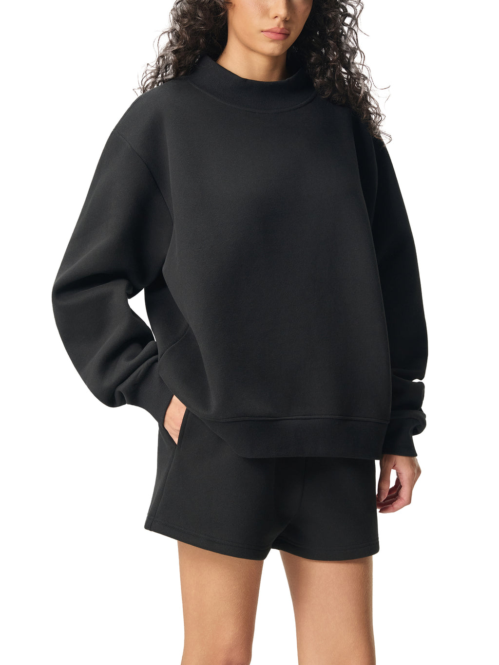Friday Night Lights Essential Fleece Mock-Neck Crew Sweatshirt