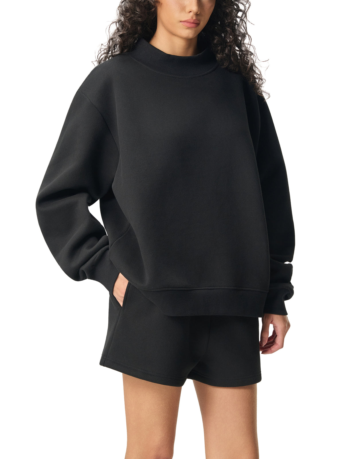 Friday Night Lights Essential Fleece Mock-Neck Crew Sweatshirt