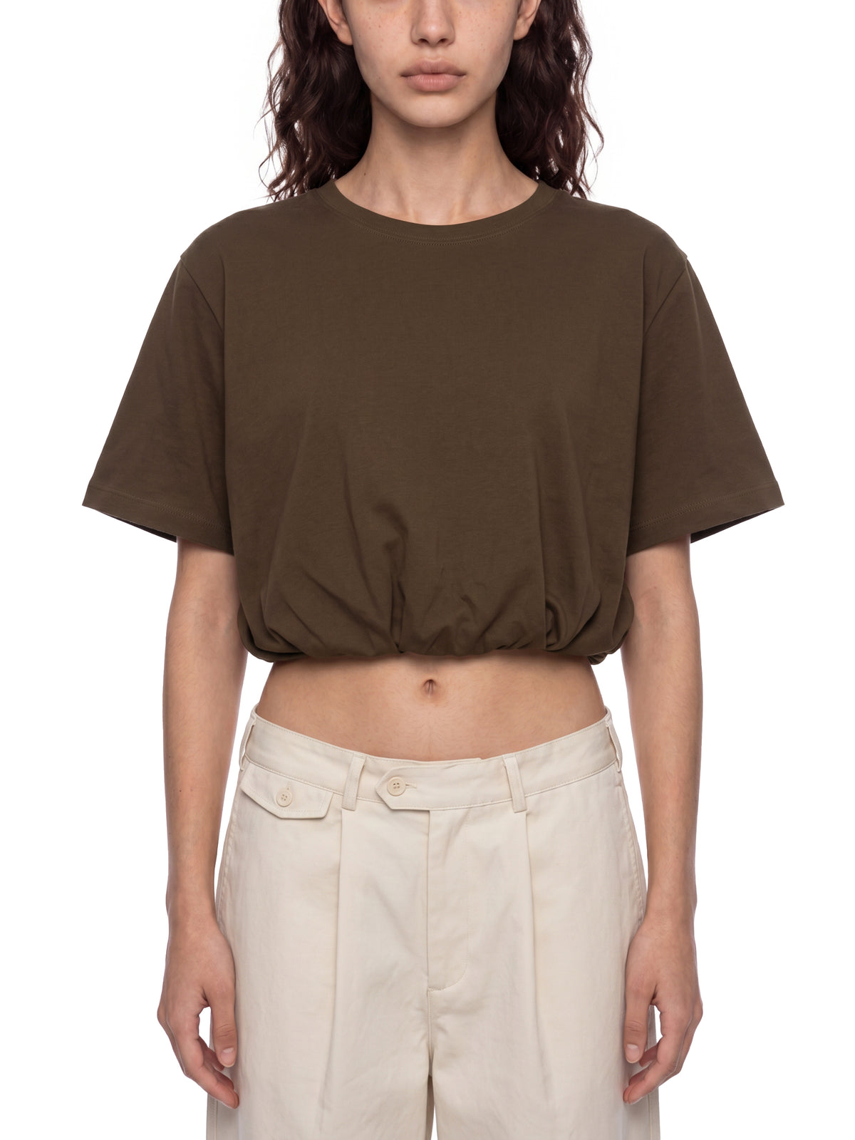Game Day Women’s Crop Bubble Hem T-Shirt