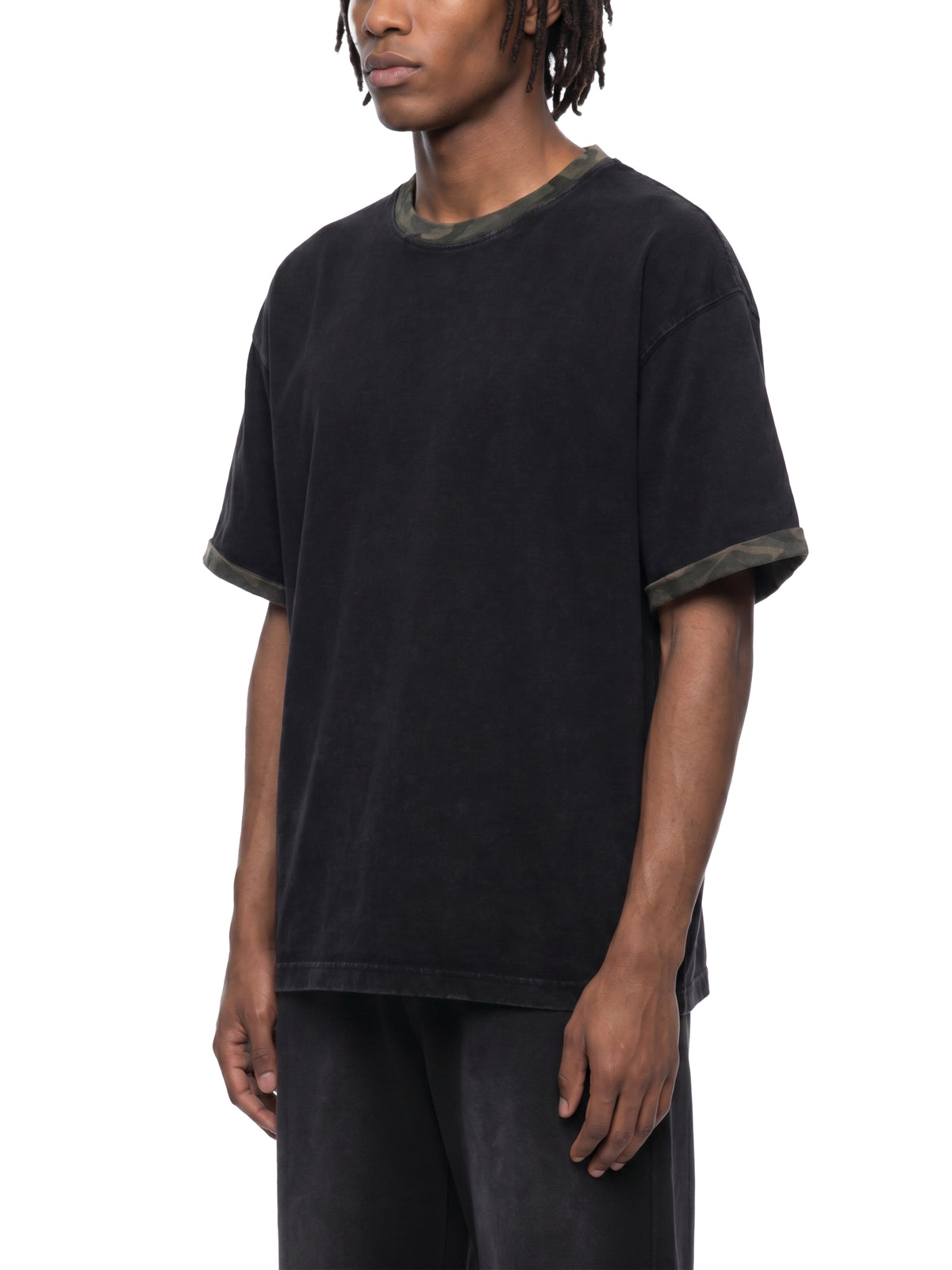 Christ Strengthens Me Camo Mineral Washed Boxy Panel T-Shirt